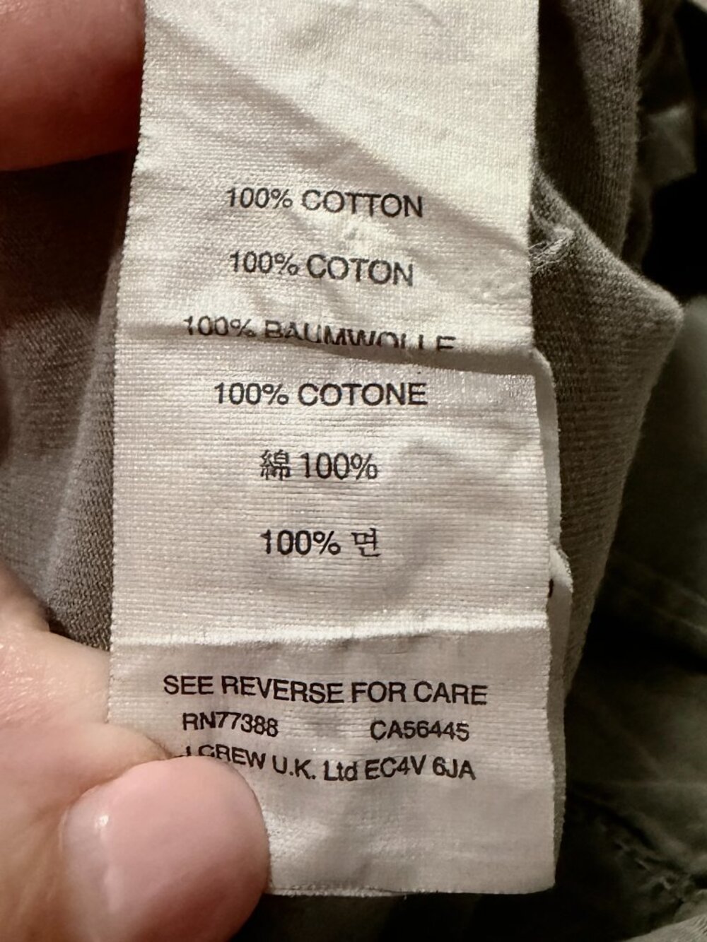 J Crew Sunday Slim Chino Pant In Washed Sage Green - Size 8 Petite - Picture 10 of 10